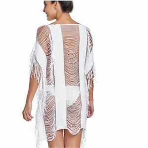 Pilyq White Fringe Beach Cover-Up